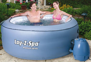 LAY Z - spa 80 jets de massage pour 4 personnes 206x70cm - Piscine Gonflable