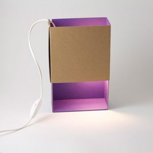 ADONDE - boite a lumiere - lampe violet | applique ¿adónde? - Lampe À Poser