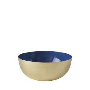 LOUISE ROE COPENHAGEN - metal bowl 100% brass with blue enamel - Bol