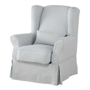 Blanc Mariclò Housse de fauteuil élastique style shabby couleur taupe
