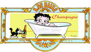 Cartexpo - betty boop baignoire - Plaque De Porte Enfant