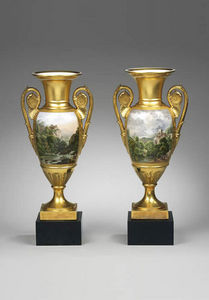 F P FINE ART - porcelain oviforme vases - Vase Décoratif
