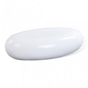 WHITE LABEL - table basse design blanche fibre de verre - Table Basse Forme Originale