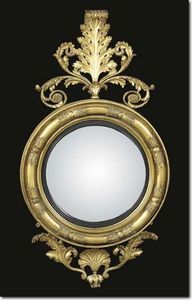 CHAPPELL & MCCULLAR - regency giltwood and ebonised convex mirror - Miroir
