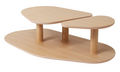 Table basse forme originale-MARCEL BY-Table basse rounded en chêne naturel 119x61x35cm