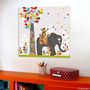 Tableau décoratif enfant-SERIE GOLO-Toile imprimée confettis 60x60cm