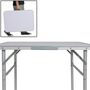 Table de camping-WHITE LABEL-Table de camping jardin pique-nique aluminium pliante 75x55 cm