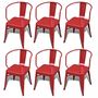 Chaise-WHITE LABEL-6 chaises de salle à manger acier factory