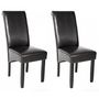 Chaise-WHITE LABEL-2 chaises de salle à manger noir