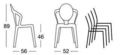 Chaise-WHITE LABEL-Lot de 2 chaises SPOT design taupe