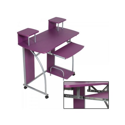 WHITE LABEL - Bureau opérationnel-WHITE LABEL-Bureau enfant meuble chambre violet