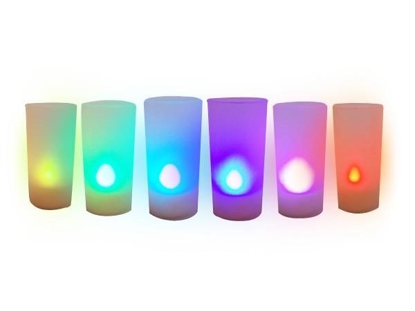 WHITE LABEL - Bougie LED-WHITE LABEL-Bougie polychrome à LED lumineux lumiere deco