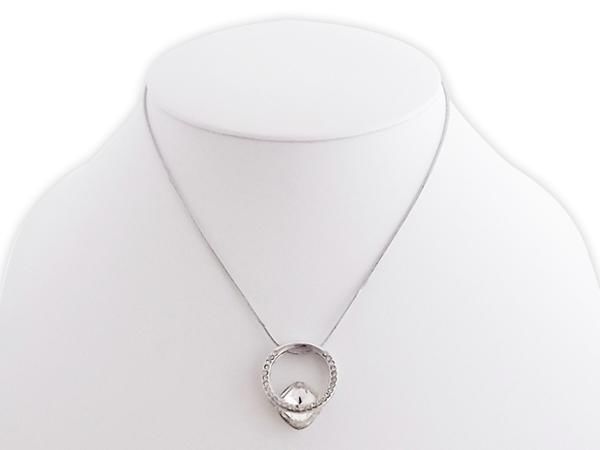 WHITE LABEL - Collier-WHITE LABEL-Collier pendentif boucle scintillante strass et pi