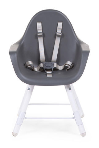 WHITE LABEL - Chaise haute enfant-WHITE LABEL-Chaise évolutive 2 en 1 pour bébé coloris anthraci