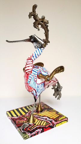 ARTBOULIET - Sculpture animalière-ARTBOULIET-Poignée de piaf
