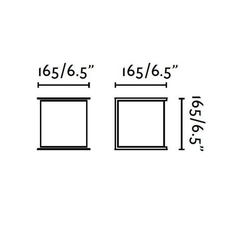 FARO - Applique d'extérieur-FARO-Applique extérieure carrée Kubick IP44 H16,5 cm