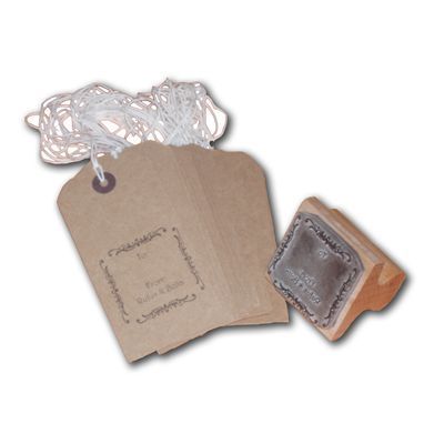 The English Stamp Company - Etiquette décorative-The English Stamp Company-Gifts Tags - pack of 25 buff