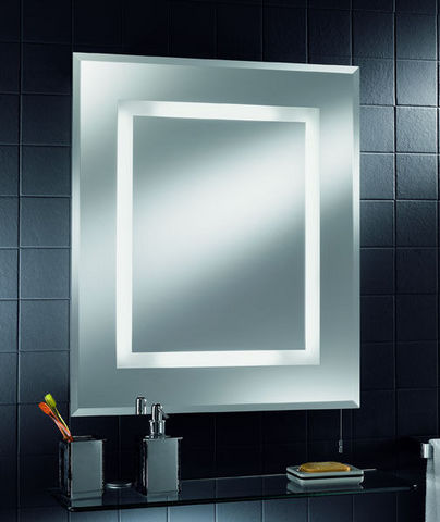 Oberoi Brothers Lighting - Miroir lumineux-Oberoi Brothers Lighting-Energy Saving Bathroom Mirror with Shaver Socket