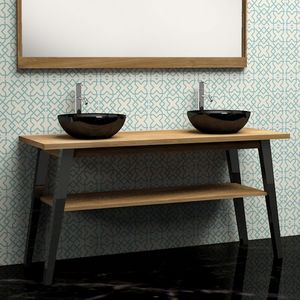 BOIS DESSUS BOIS DESSOUS - meuble de salle de bain en bois de teck 150 - Bathroom Furniture