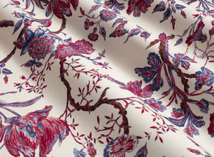 THEVENON - valencay rouge bleu - Upholstery Fabric