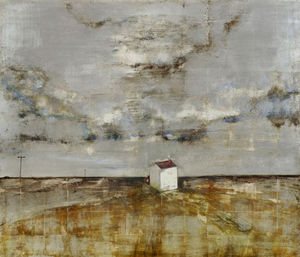 Ingo Fincke Gallery - the white house on the marsh - Oil On Canvas And Oil On Panel