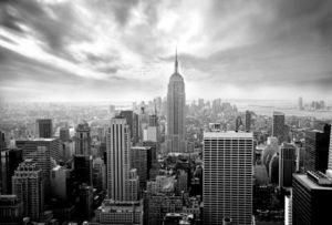 Yeda Design - papier peint skyline new york noir et blanc - Wallpaper