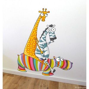 SERIE GOLO - sticker mural balade entre amis 80x105cm - Children's Decorative Sticker