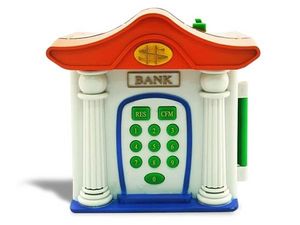 WHITE LABEL - banque miniature tirelire coffre fort digital cagn - Piggybank