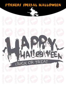 WHITE LABEL - sticker happy halloween - Sticker