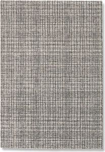 WHITE LABEL - davinci tapis quadrillé noir 160x230 cm - Modern Rug