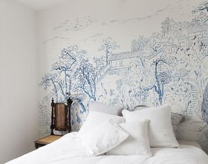 Bien Fait - coromandel indigo - Panoramic Wallpaper