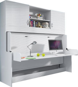 WHITE LABEL - bureau amovible avec lit combiné escamotable 90x20 - Children's Desk