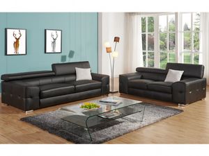 WHITE LABEL - canapé emilio - 3 Seater Sofa