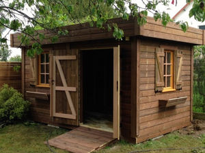Wood garden shed