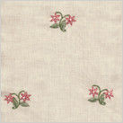 Barbara Coupe - sprig,hand embroidered - Fabric By The Metre