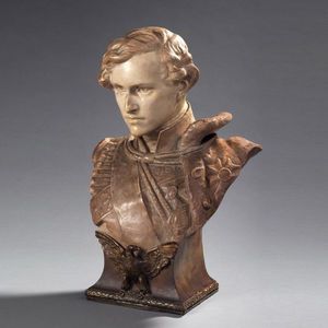 Galerie de Souzy - l'aiglon, buste en terre cuite - Bust Sculpture