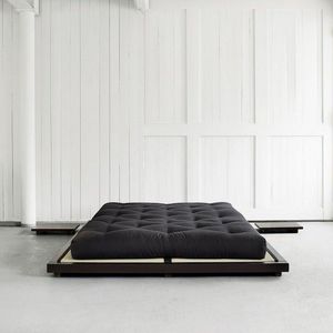 WHITE LABEL - cadre de lit avec sommier lattes pour tatami dock  - Single Bed
