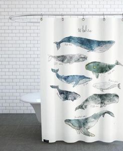 JUNIQUE - whales - Shower Curtain