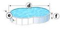Frame swimming pool-GRE-Piscine VARADERO 610 x 375 x 120 cm