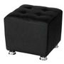 Floor cushion-International Design-Pouf carré blanc/noir - Couleur - Noir