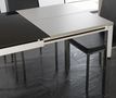 Rectangular dining table-WHITE LABEL-Table repas extensible MAJESTIC 130 x 80 cm wenge 