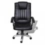 Executive armchair-WHITE LABEL-Fauteuil de bureau cuir noir classique