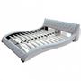 Double bed-WHITE LABEL-Lit cuir 140 x 200 cm blanc