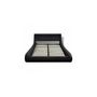 Double bed-WHITE LABEL-Lit cuir design moderne 140 x 200 cm noir