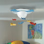 Children's hanging decoration-Philips-AVIGO - Plafonnier Hélice Bleu et Avions suspendus