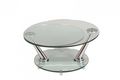 Original form Coffee table-WHITE LABEL-Table basse design CIRCLE ronde double plateaux