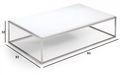 Rectangular coffee table-WHITE LABEL-Table basse rectangle MIMI blanc