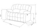 Living room-WHITE LABEL-Ensemble fauteuil en tissu 3+2+1 relax coloris bei