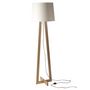 Table lamp-CHIARO-Lampe pied triangulaire scandinave abat-jour blanc