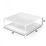 Square coffee table-WHITE LABEL-Table basse carrée MIMI blanc céruse